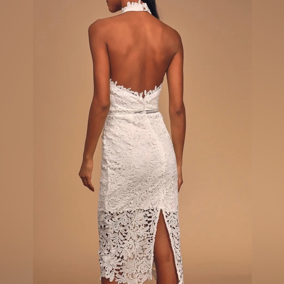 Lulus White Lace Midi Dress‎ - Picture 5 of 7